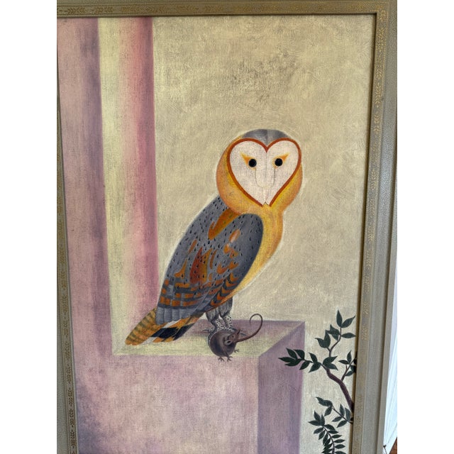 From the Maitland-Smith Animal Collection, this beautiful oil on board painting of an owl is a very rare find. The...