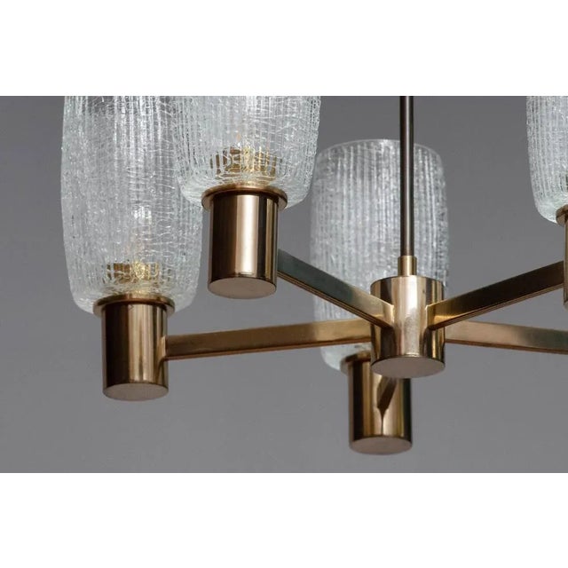 Mid-Century Modern Large Brass Chandelier by Doria Leuchten, 1960 For Sale - Image 3 of 8