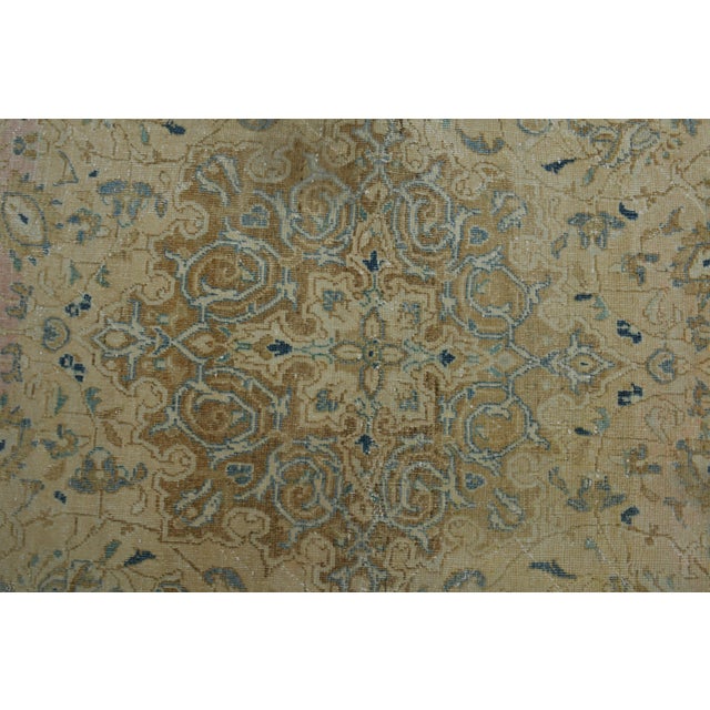 Persian 1970s Vintage Persian Handmade Wool Cotton Orange Area Rug For Sale - Image 3 of 11