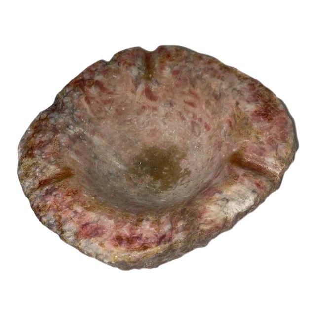 Italian Ashtray Vide Poche Pink Genuine Alabaster 1960s - Smoking Item For Sale