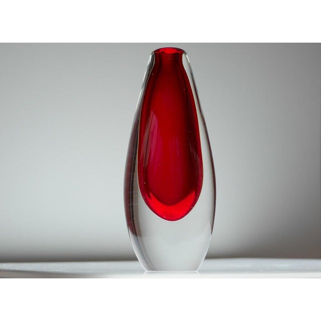 Sommerso Art Glass Vase by Ernst Gordon, 1960s For Sale - Image 6 of 12