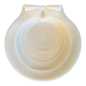 Antique 19th Century French Frosted White Opaline Glass Scallop Sea Shell Dish