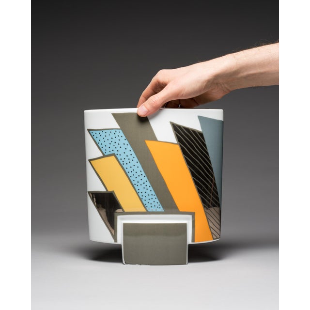 Debut Porcelain Vase by Michael Boehm and Rosemonde Nairac for Rosenthal, 1990s, Set of 2 For Sale - Image 12 of 16