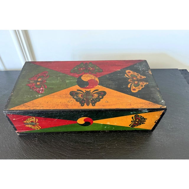 Set of Three Korean Stackable Sewing Box Covered in Hanji Paper For Sale In Atlanta - Image 6 of 18