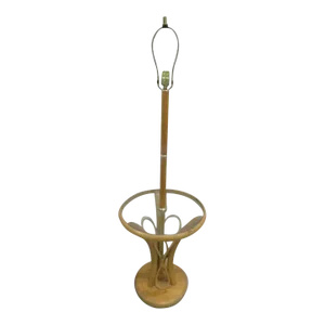 Palm Beach Style Rattan Bamboo Bentwood Floor Lamp