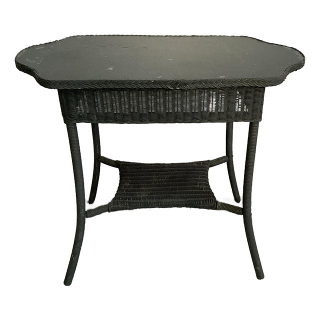 Antique Paper Weave Table, 1930's For Sale