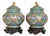 Antique Chinese Cloisonné and Gilded Bronze Covered Ginger Jars—A Pair For Sale