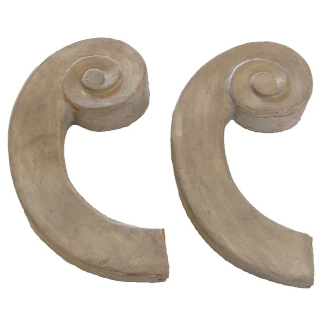 Ying Yang Painted Wood Elements, Pair For Sale - Image 4 of 6