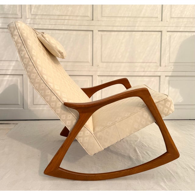 1960s 1960s Bröderna Anderssons Danish Modern Teak Rocking Lounge Chair For Sale - Image 5 of 13
