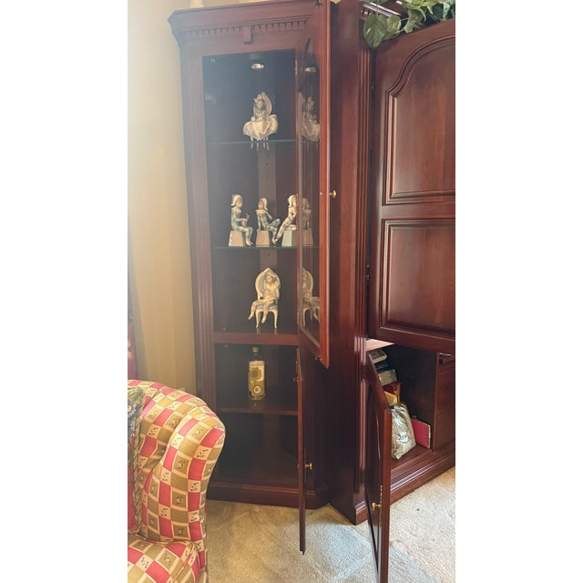 Brown Late 20th Century Traditional Cherry Entertainment Center For Sale - Image 8 of 8