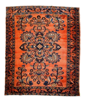 1920s Handmade Antique Persian Lilihan Rug