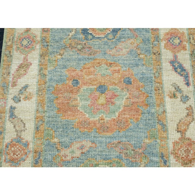 Turkish Oushak Runner Rug 2'3" x 5'11" #17231 For Sale - Image 4 of 8