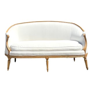 Vintage Carved Canape Sofa For Sale