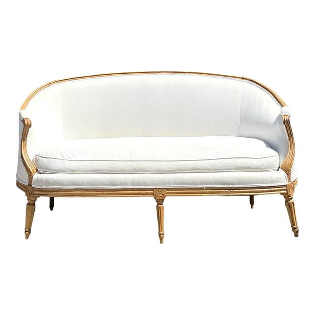 Vintage Carved Canape Sofa For Sale