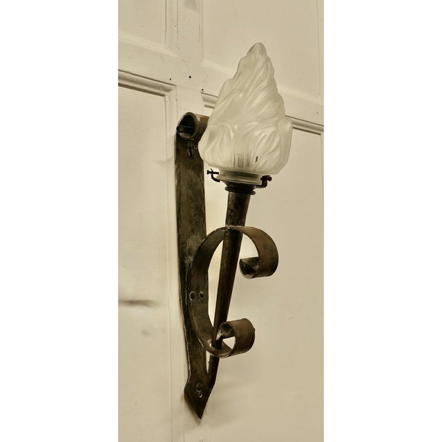 French Gothic Iron Wall Light, 1890s For Sale - Image 3 of 11