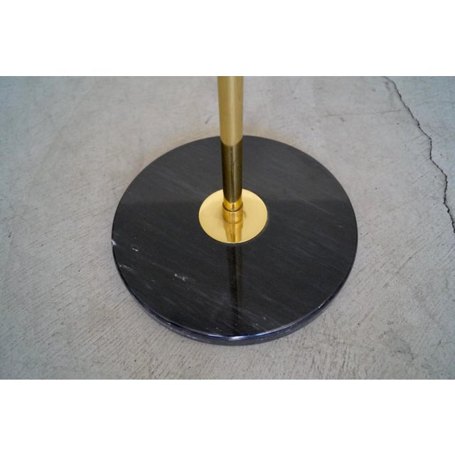 1960's Mid-Century Modern Marble & Brass Extendable Floor Lamp For Sale In Los Angeles - Image 6 of 12