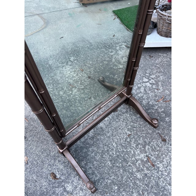 Up for consideration is a beautiful vintage bronze wooden standing floor mirror. This would look lovely in your home and...