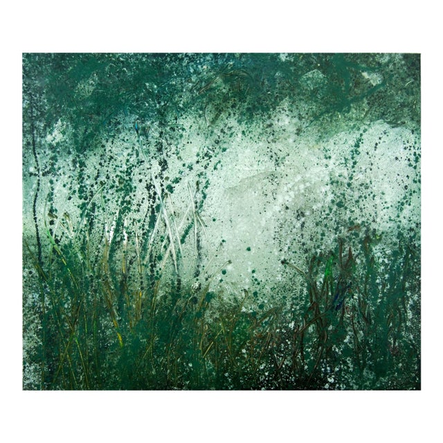 Contemporary Abstract Oil on Canvas "Wildlight 3" by Reiner Heidorn For Sale