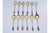 Silver Coffee Spoons with Golden Shell and Floral Handle Reliefs, Set of 12, in Very Good conditions. Designed 1890 to...