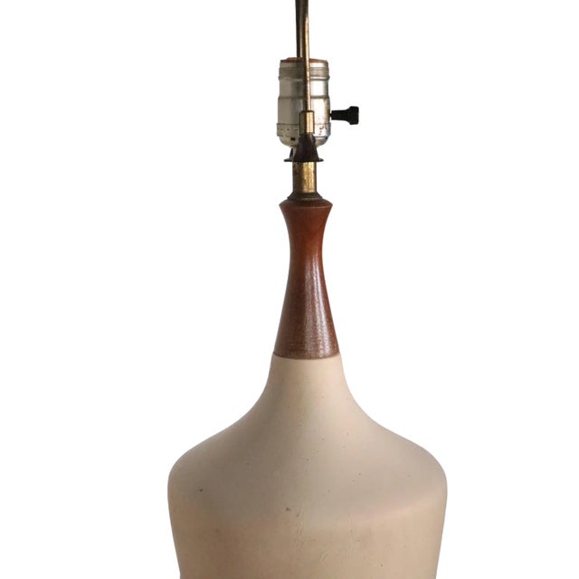 Pr. Mid Century Ceramic Table Lamps C. 1950's For Sale - Image 11 of 12