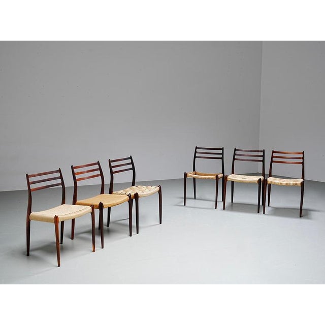 Vintage Danish Chairs in Wood by Niels Otto Møller, 1960s, Set of 6 For Sale - Image 3 of 16