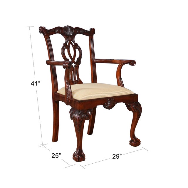 This set of 10 Philadelphia Chippendale Chairs by Niagara Furniture consists of 2 arm chairs and 8 side chairs. The chairs...