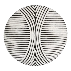 Vintage African Tribal Black & White Zulu Shield Wall Object