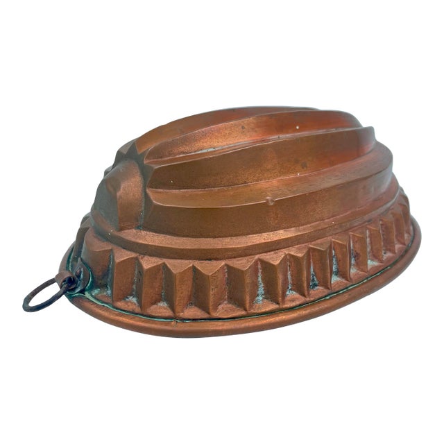 Late 19th C. Large Melon Copper Mold Cake Pan For Sale