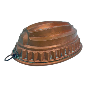 Late 19th C. Large Melon Copper Mold Cake Pan