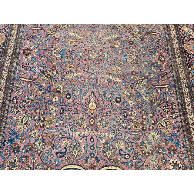 19th Century Oversized Persian Khorassan Rug, Hand-Knotted Wool, Allover Pattern, Purple & Blue, 11’ X 20’ For Sale - Image 12 of 17