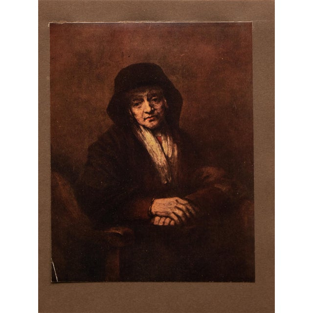 1905 After Rembrandt "An Old Woman in an Armchair", First Edition Full-Color Print by M. Menpes For Sale In Dallas - Image 6 of 6