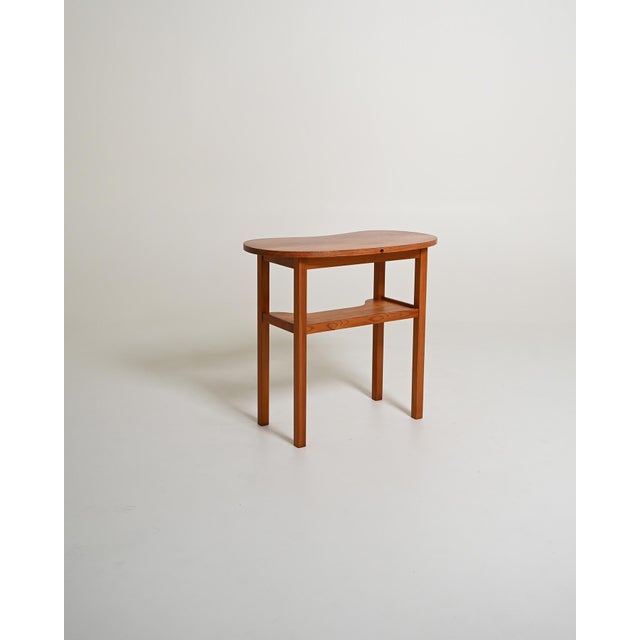 Brown Nordic Pine Console Table with Shelf, 1950s For Sale - Image 8 of 8