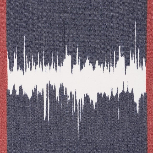 Contemporary SAMPLE - Schumacher Tuzla Fabric In Indigo For Sale - Image 3 of 4