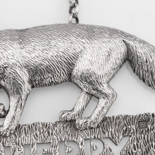 English Silver Decanter Labels by Mappin & Webb, 1976, Set of 4 For Sale - Image 3 of 18