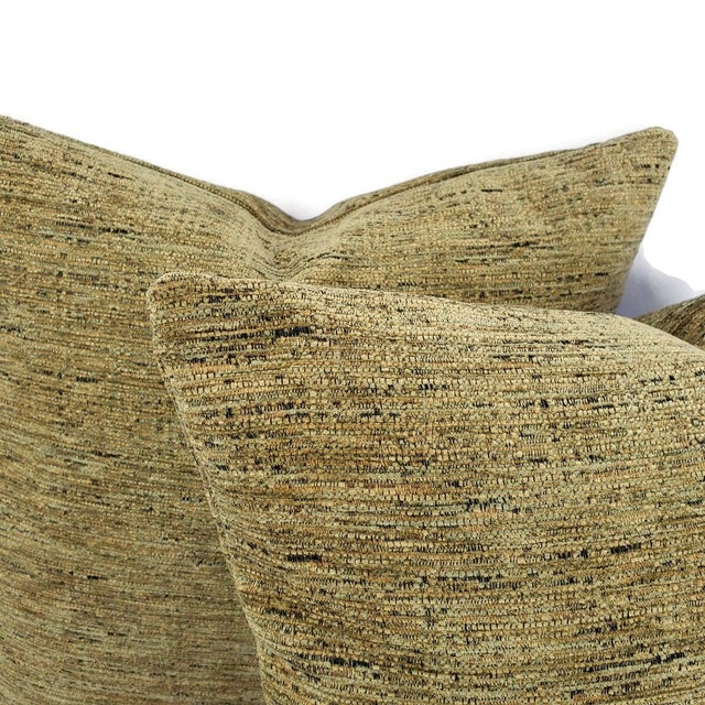 Pindler Omega in Sage Pillow Cover - 20" X 20" Solid Textured Chenille Cushion Cover For Sale - Image 4 of 7