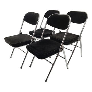Vintage Folding Chairs, 1970s, Set of 4 For Sale