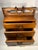 Brown Antique Chinese Portable 3 Drawers Wedding Dowry Wooden Chest Wrought Iron For Sale - Image 8 of 13