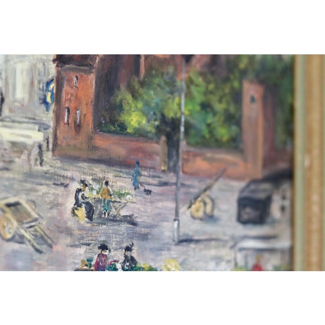 Ciris Nordstrandh, Mårtenstorget with Krognoshuset in Lundt, 1950s, Oil on Panel, Framed For Sale - Image 6 of 9