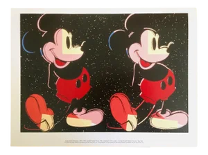 Andy Warhol Foundation 1995 Lithograph Print Pop Art Poster " Double Mickey " 1981