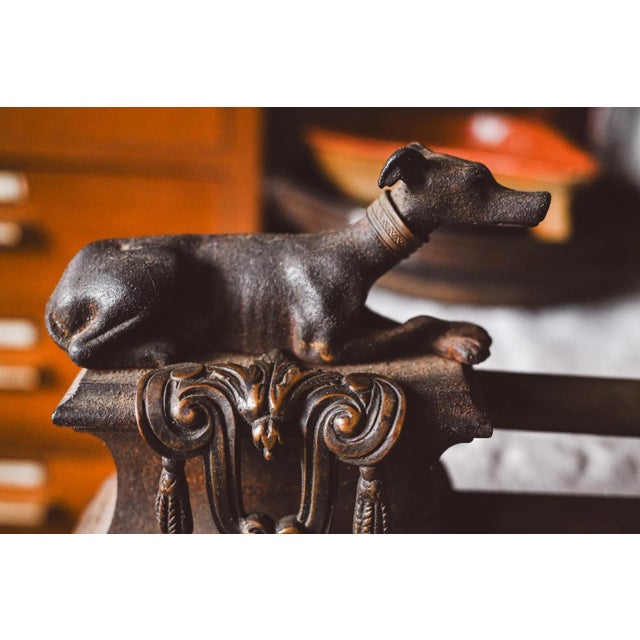 Antique Andiron Fire Dog, 1900 For Sale - Image 4 of 13