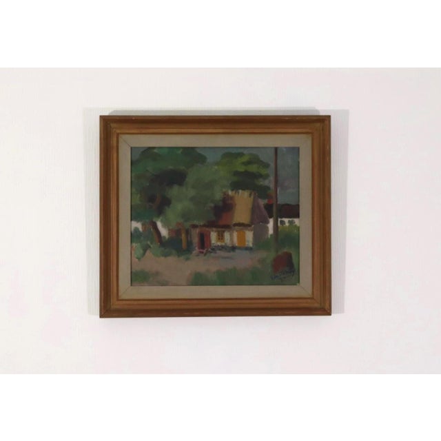 Erik Oldberg, Cottage, 1950s, Oil on Canvas, Framed For Sale - Image 16 of 16