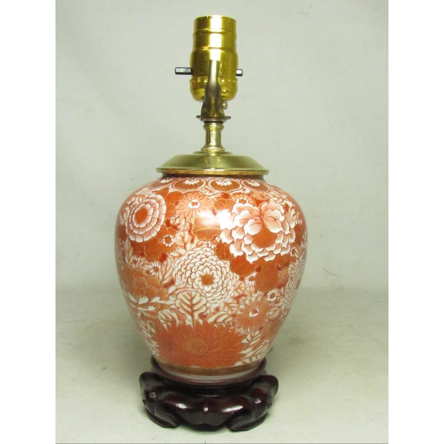 1950s Japanese Kutani Porcelain Ginger Jar Lamp For Sale In San Francisco - Image 6 of 15