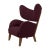Set of 2 maroon Raf Simons Vidar 3 smoked oak my own lounge chairs by Lassen. Dimensions: W 88 x D 83 x H 102 cm....