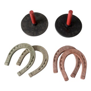 Vintage 1950s Rubber Horseshoe Game For Sale