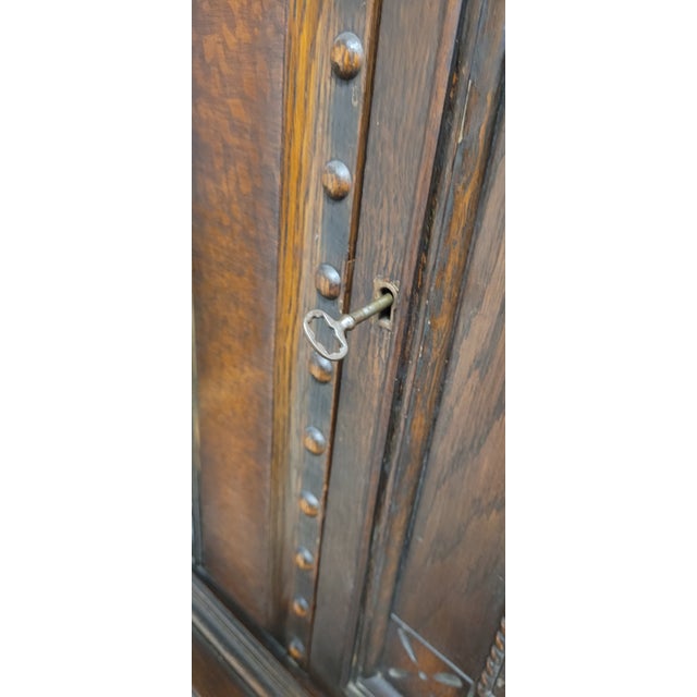 1920s Jacobean Tall China or Dresser For Sale - Image 11 of 13