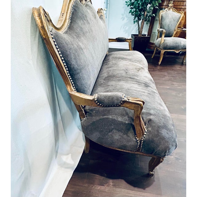 19th Century Italian Louis XV Rococo Style Salon Sofa For Sale - Image 10 of 12