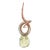 Vintage Signed Murano Swirled Orange, White, Gold, Glass Sculpture With Gold Aventurine For Sale