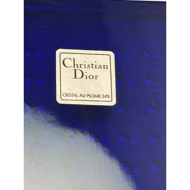 Glass Christian Dior Cobalt Blue Rectangular Glass Box For Sale - Image 7 of 8
