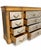 French Provincial Vintage French Provincial 12-Drawer Serpentine Dresser • 73” Long • Hand-Carved Details • Taupe, Ivory & Antique Gold For Sale - Image 3 of 14