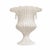 White Round Scalloped Wicker Urn For Sale